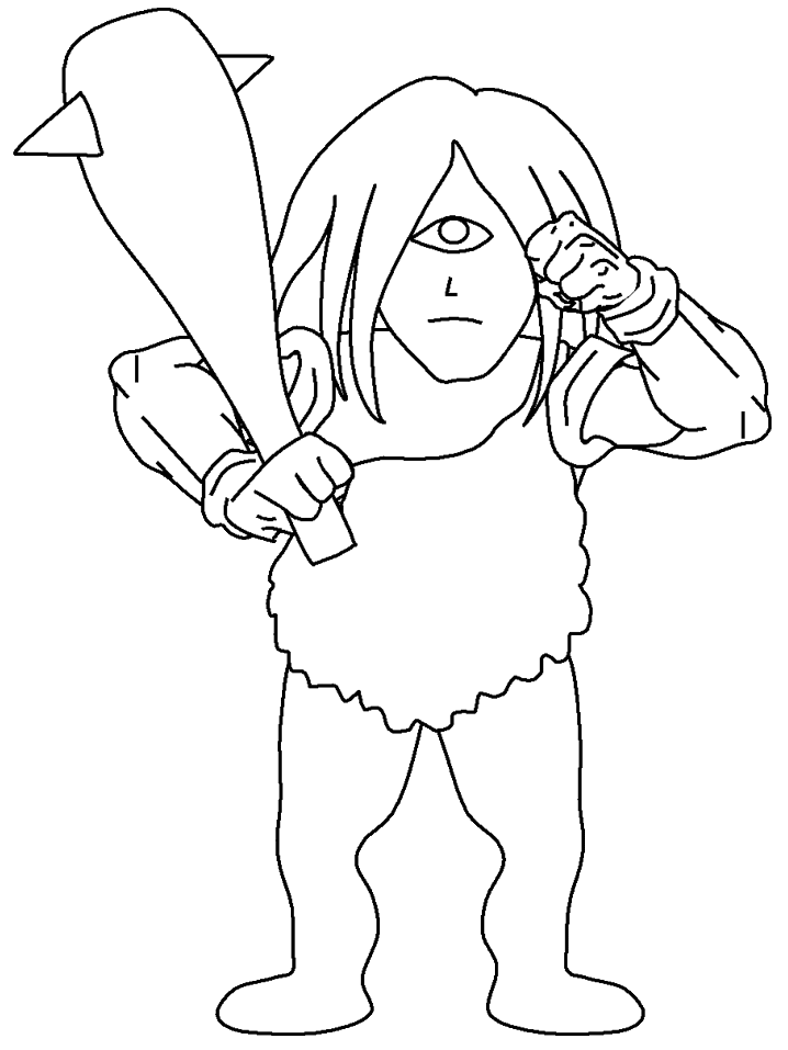 Cyclops Coloring Page - Cyclops From Looped Coloring Page Free Printable Coloring Pages For Kids -