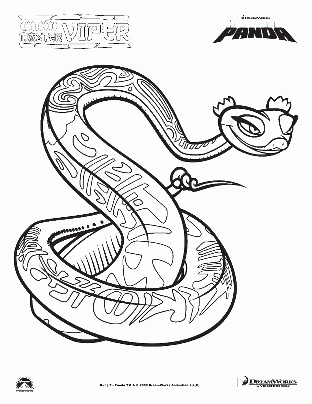 Kung fu panda coloring pages