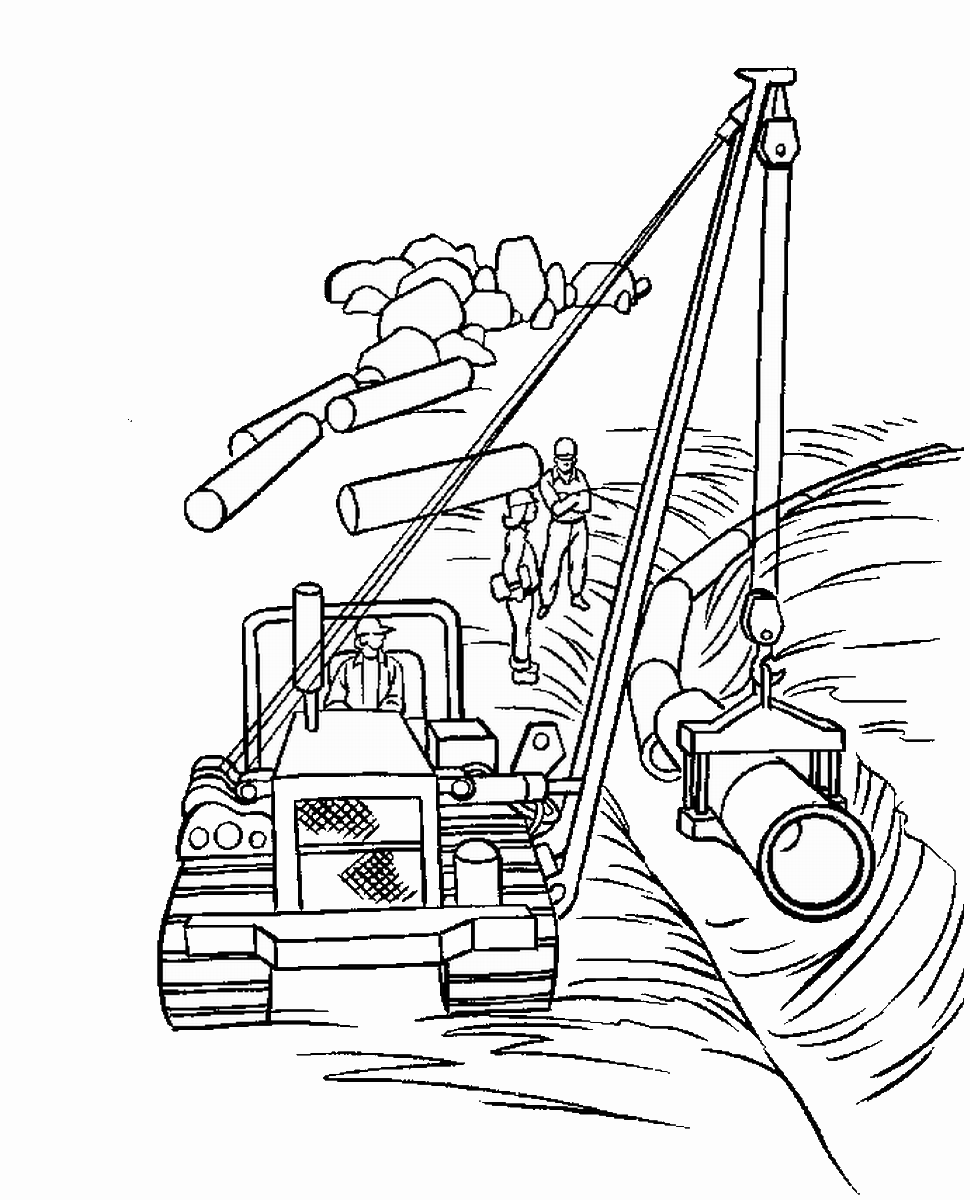 There will be plenty of opportunities for the kids to use all colors to paint on this free printable construction coloring sheet. Constructions Coloring Pages