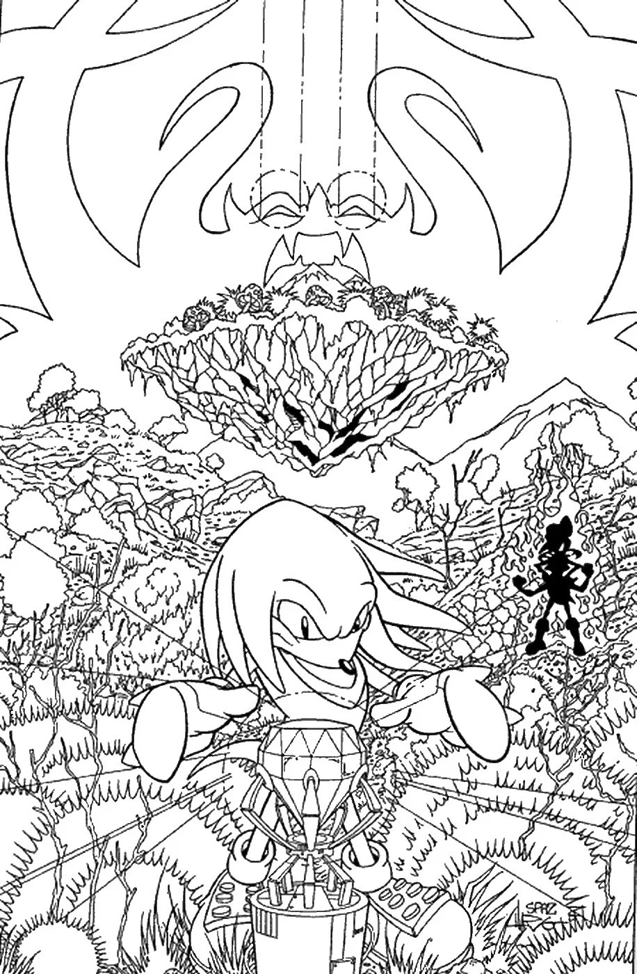 Sonic the hedgehog coloring pages