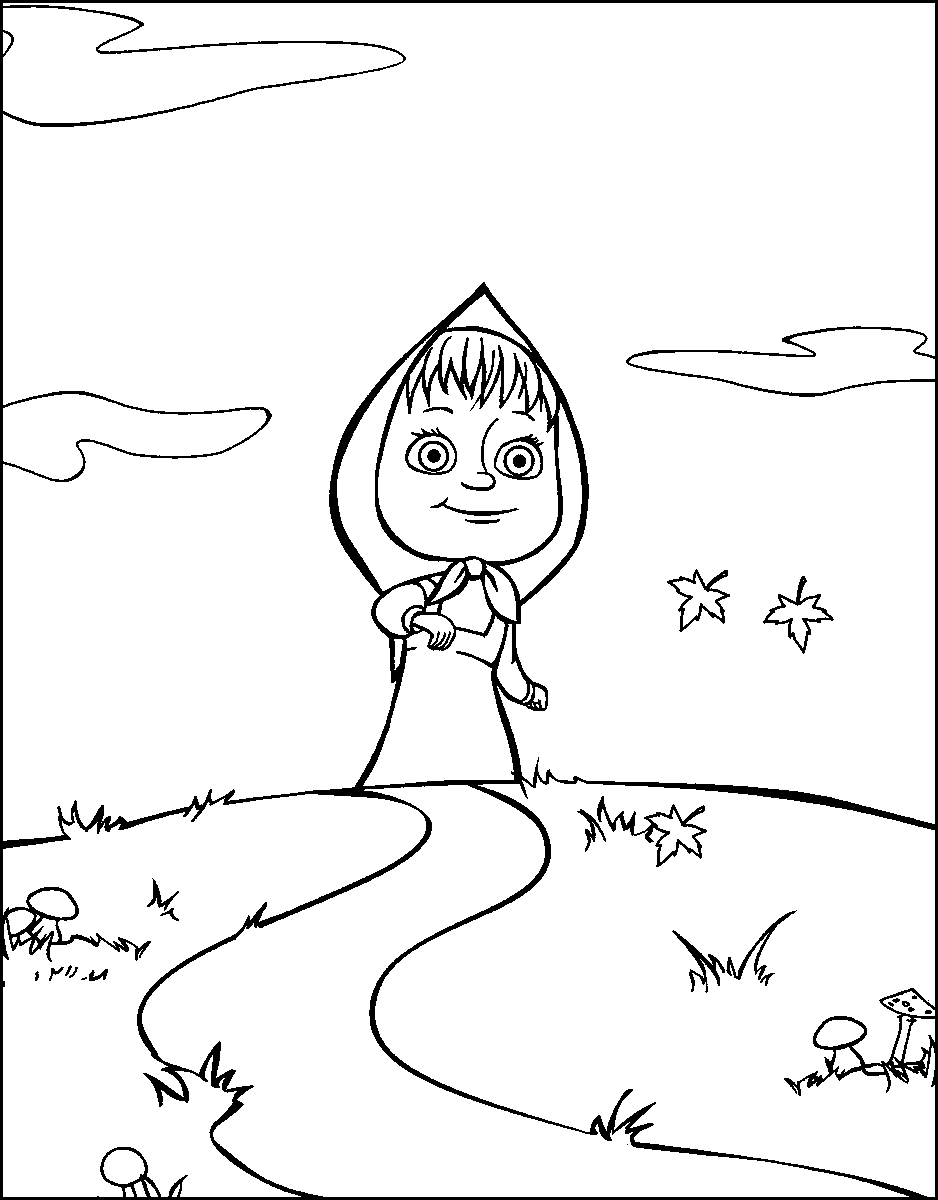 Masha and the bear coloring pages