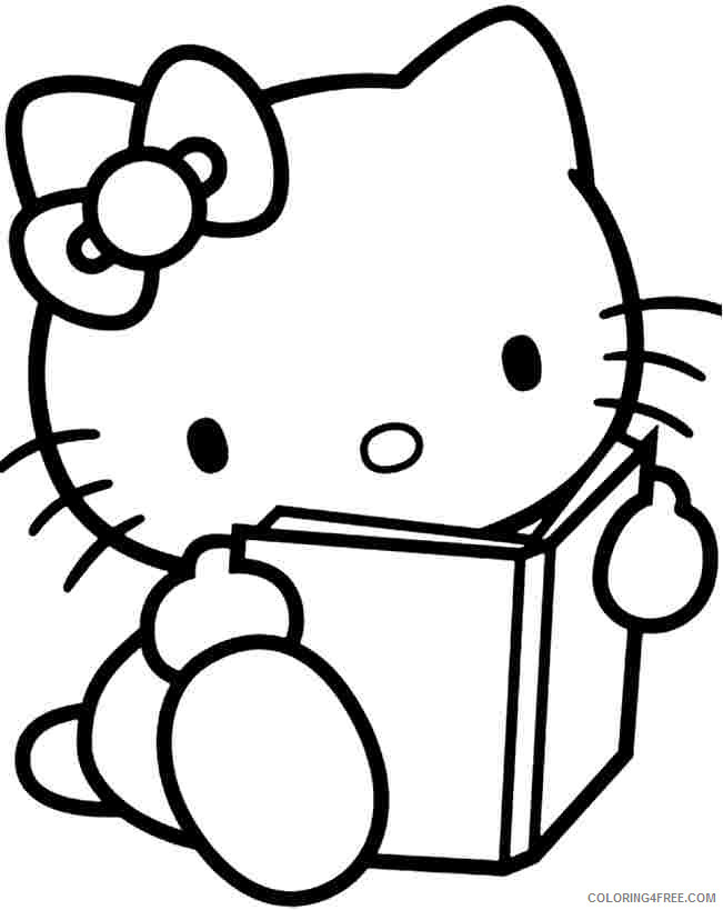 Hello kitty coloring book is filled with fun, colorful, and creative drawing and painting tools that help kids of all ages enjoy creating art on your mobile . Hello Kitty Coloring Pages Cartoons Easy Hello Kitty Printable 2020 3151 Coloring4free Coloring4free Com
