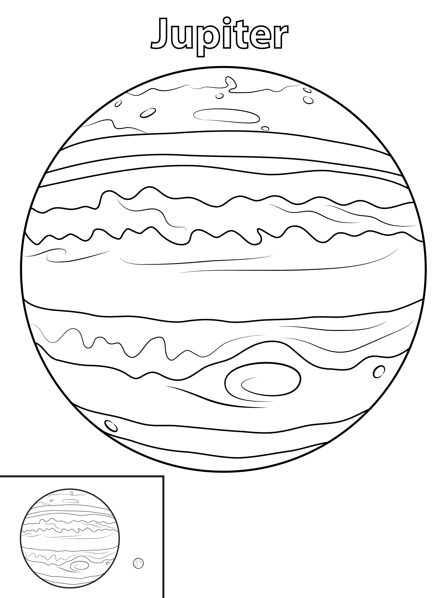 Jupiter planet coloring pages