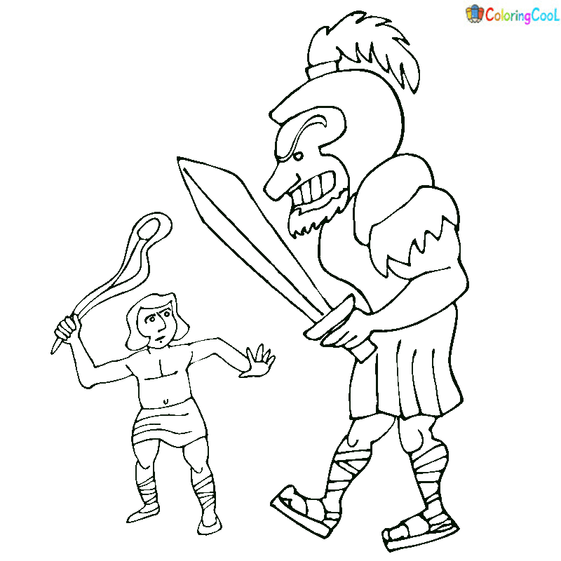 Free david and goliath coloring coloring pages