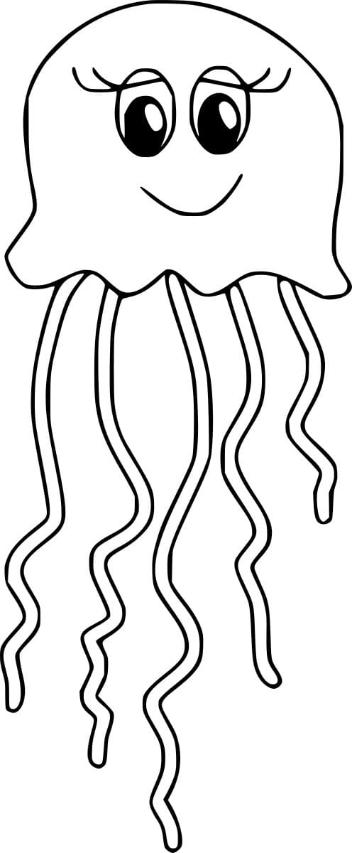 Jellyfish coloring pages