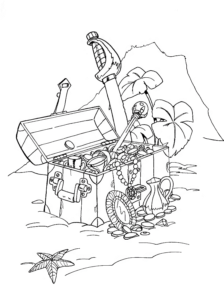Free coloring page pirates