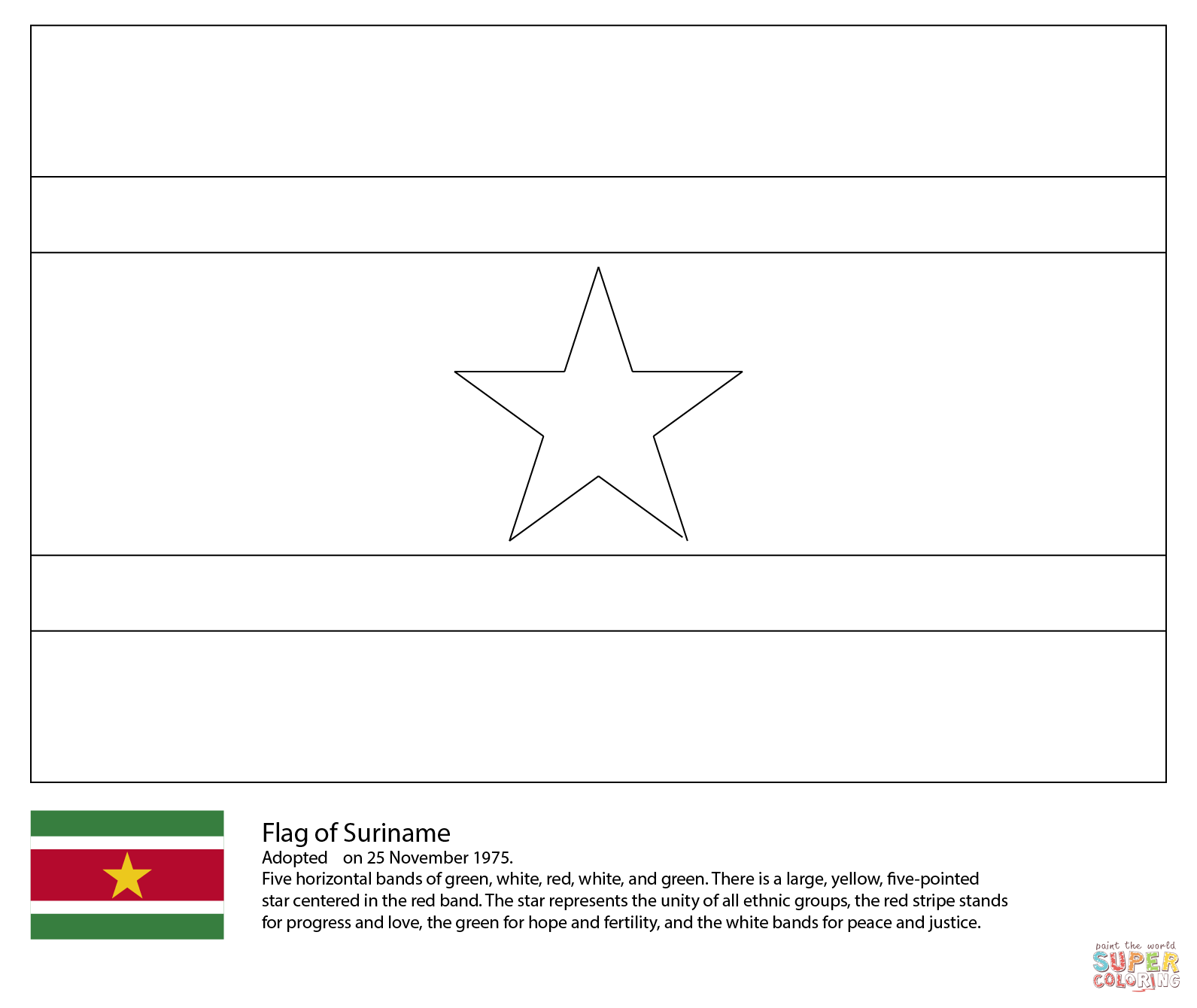 Peru flag coloring page free
