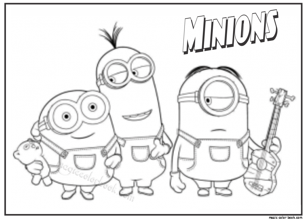 Free minions coloring pages