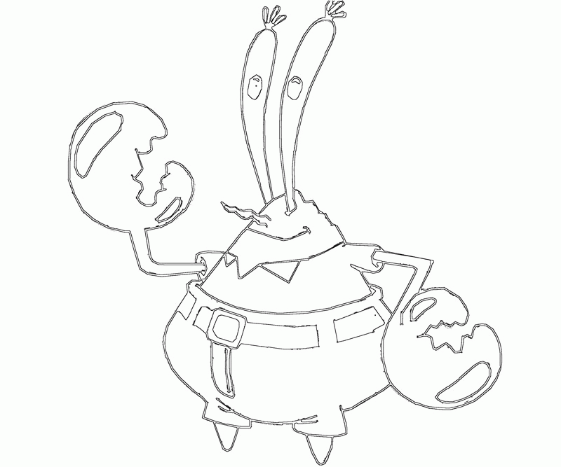 Mr. Krabs Coloring Page - Coloring Home