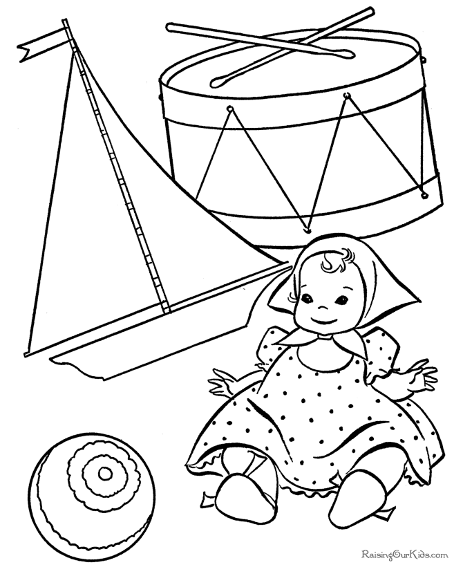 Toys coloring pages