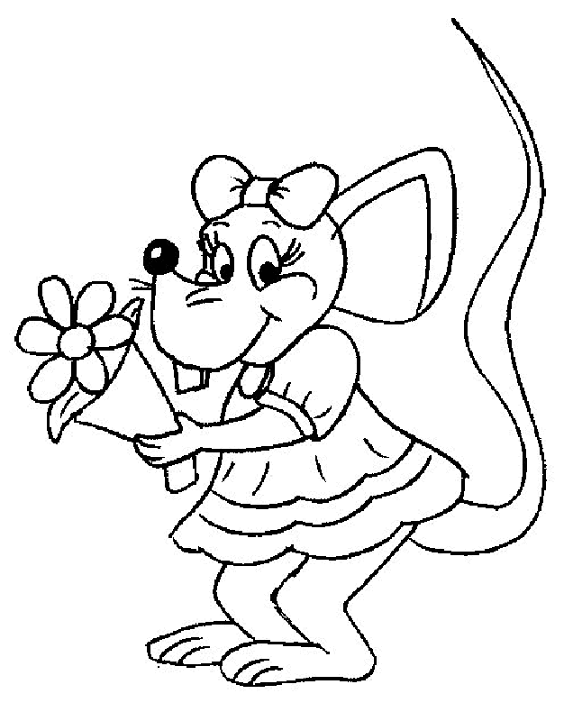 Rat coloring page