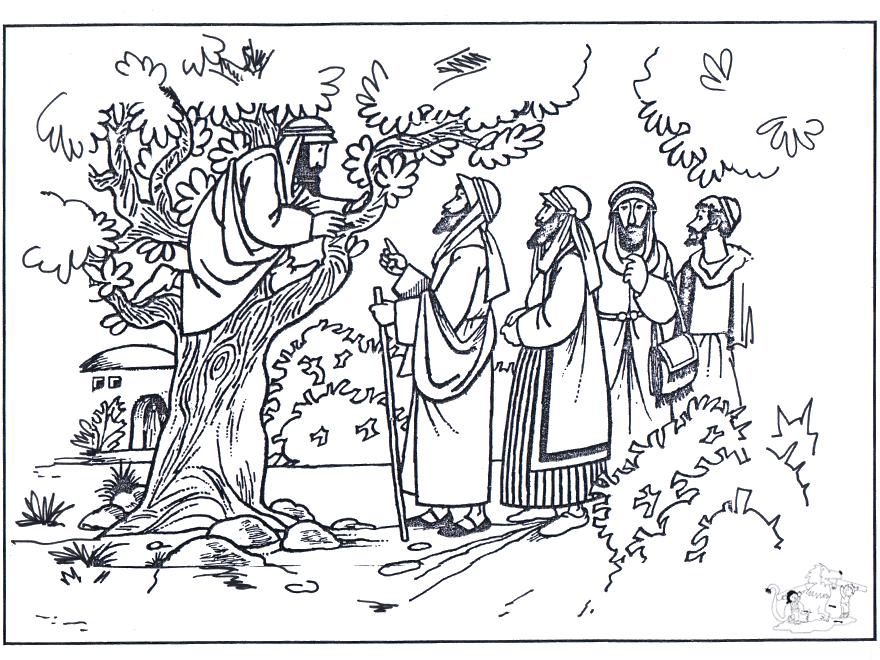 Zacchaeus coloring page printable