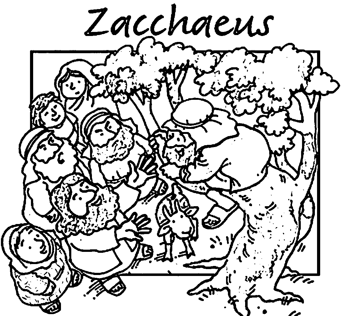 Zacchaeus coloring page kids