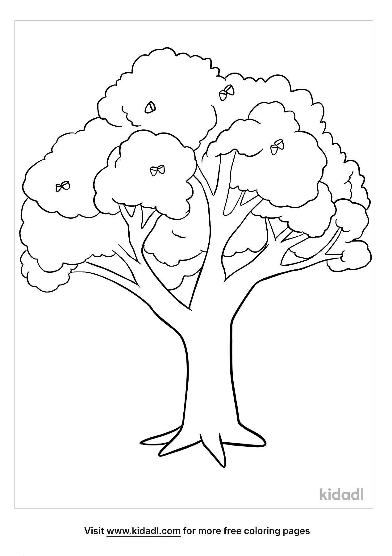 Each printable highlights a word that starts. Oak Trees Coloring Pages Coloring Home
