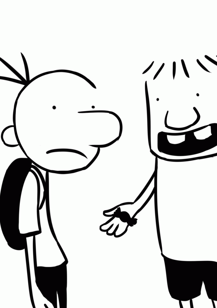 Diary of a wimpy kid coloring pages