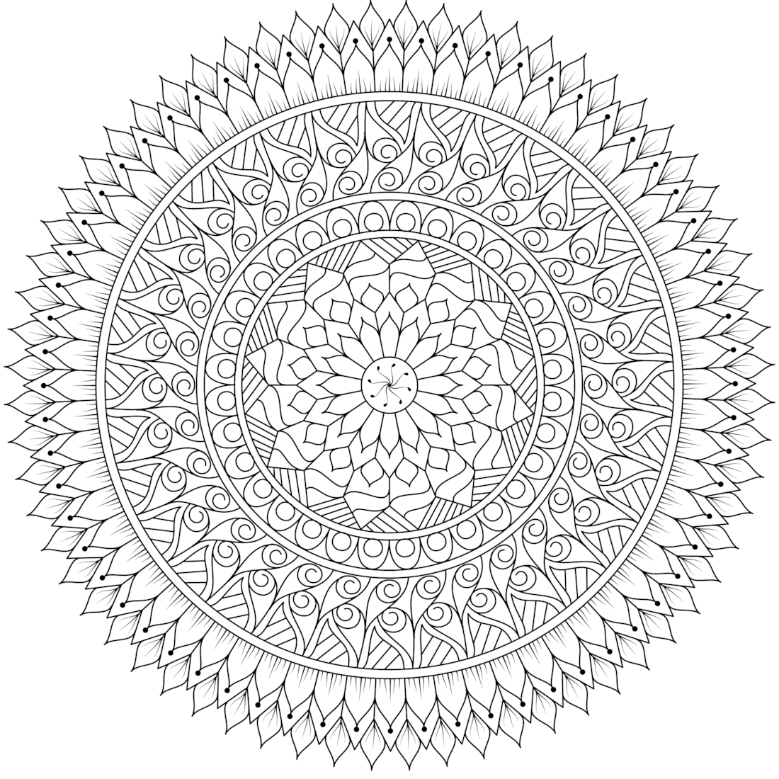Detailed coloring pages for adults