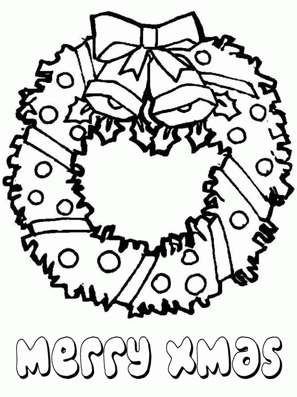 Christmas wreath with star coloring page from christmas wreath category. Coloring Pages Wreaths Coloring Home