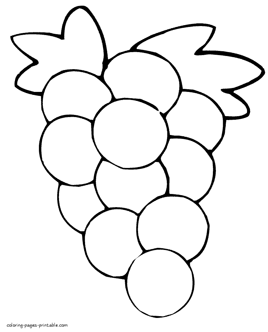 Fruits and vegetables free to color for kids - Fruits And ...
