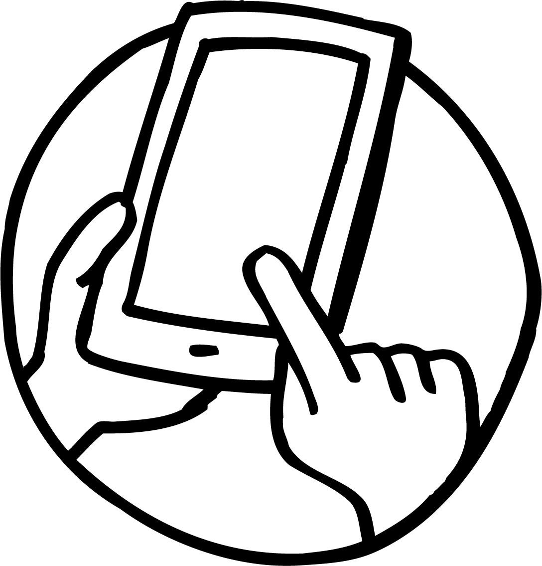 Cell phone coloring page