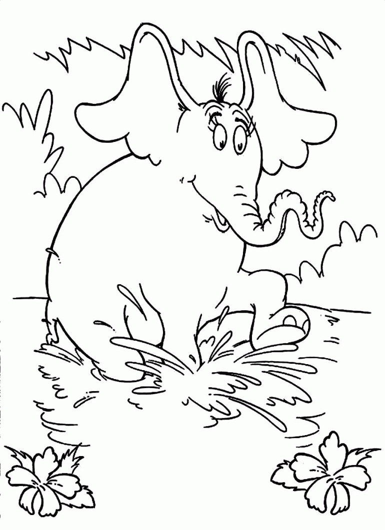 Free dr seuss coloring page