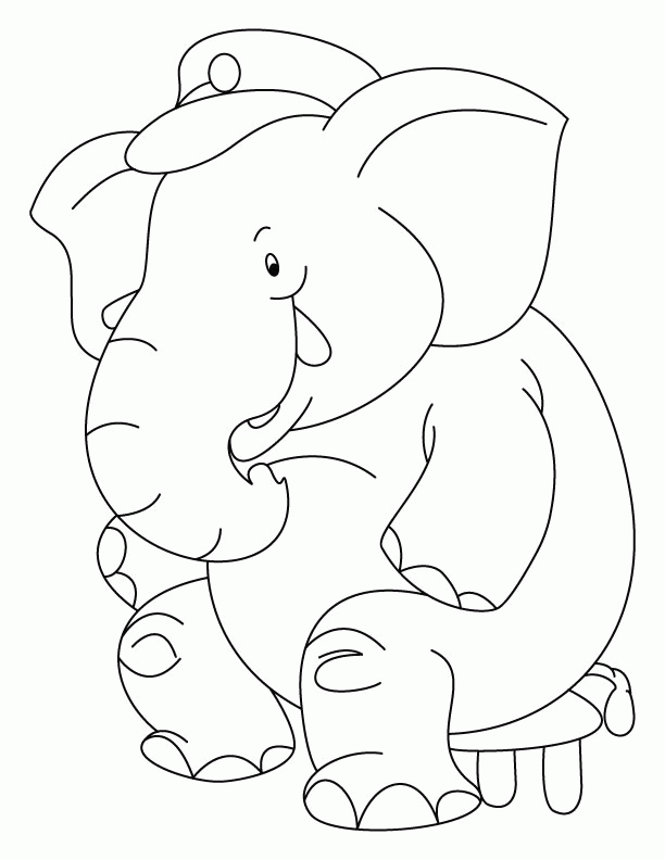 Elmer the elephant coloring page
