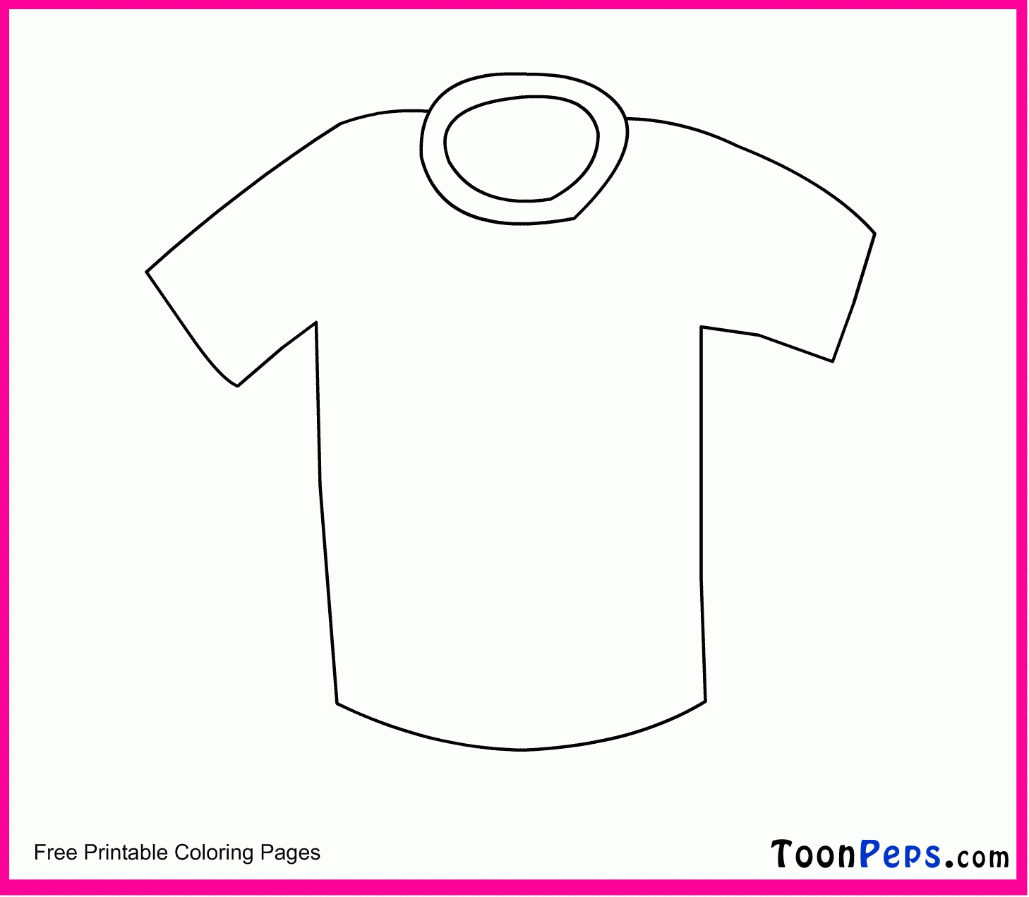 T- shirts template to color for kids | Free coloring pages ...