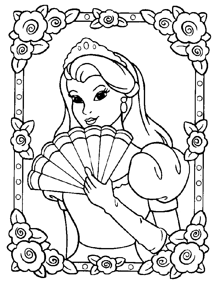 Hello kitty princess coloring pages