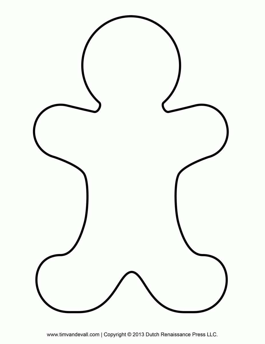 Ginger man coloring page