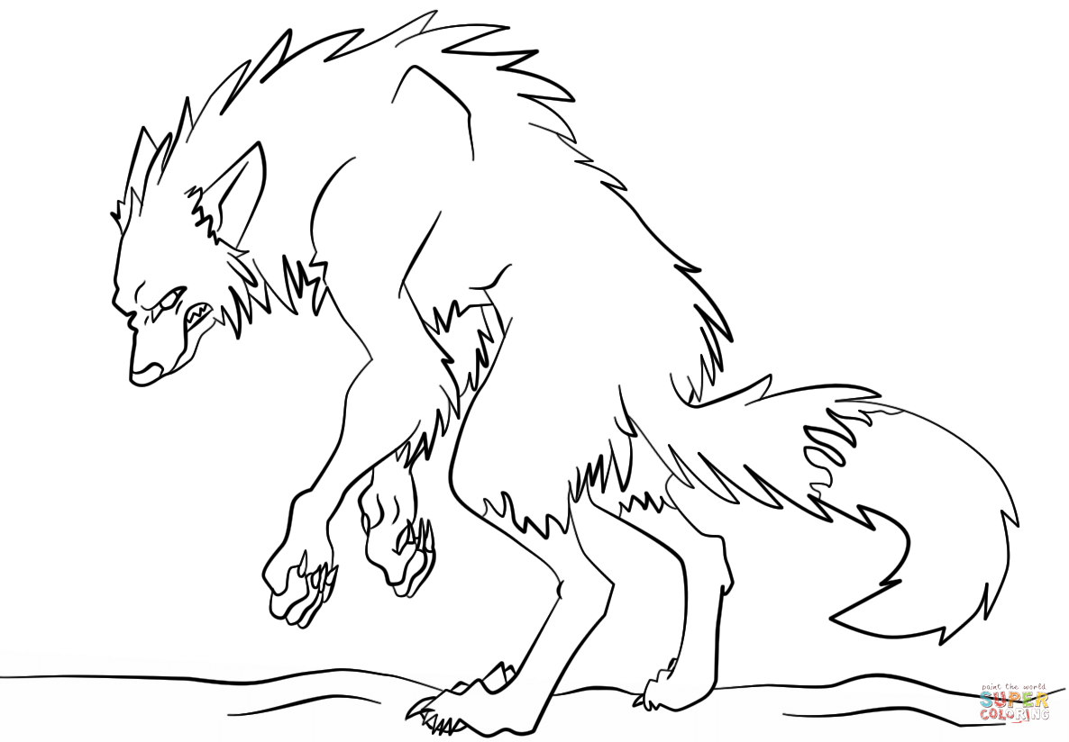 Free werewolf coloring pages