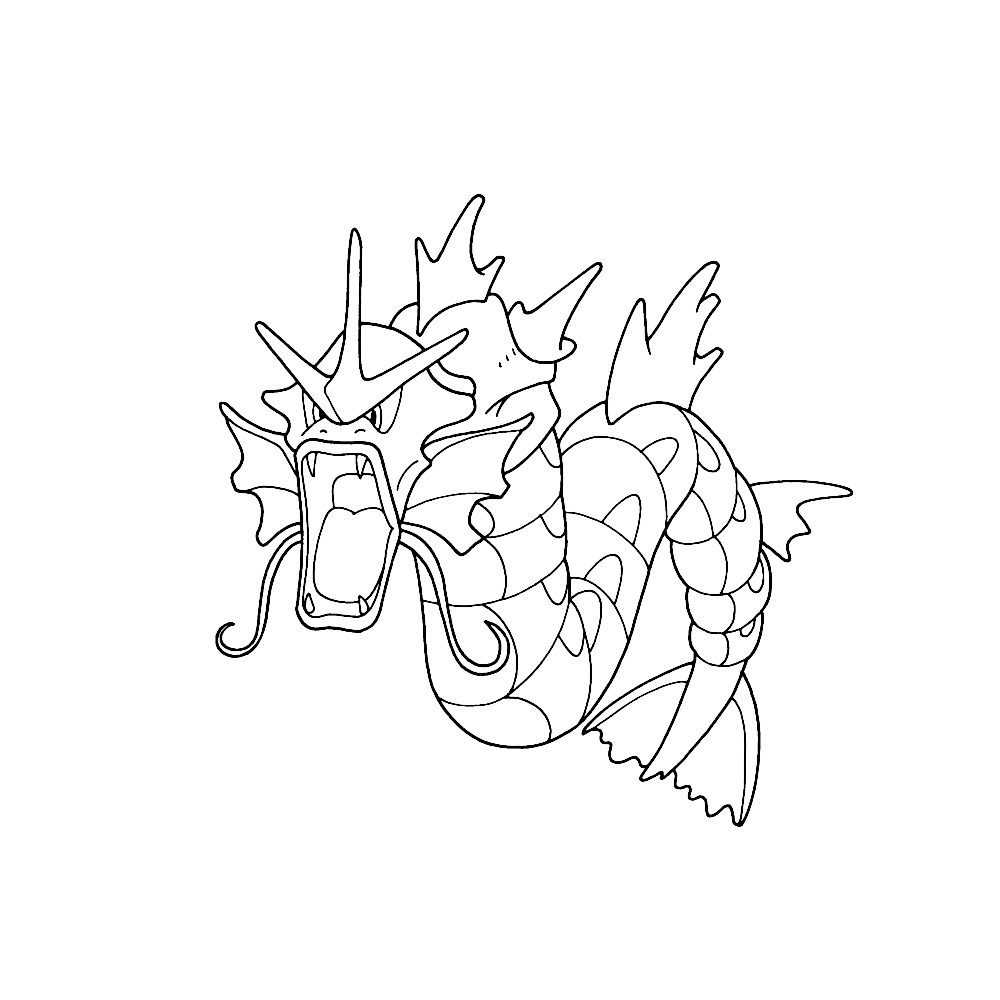 Free printable gyarados pokemon coloring page for kids to download, pokemon coloring pages. Gyarados Coloring Pages For Kids Coloring Home