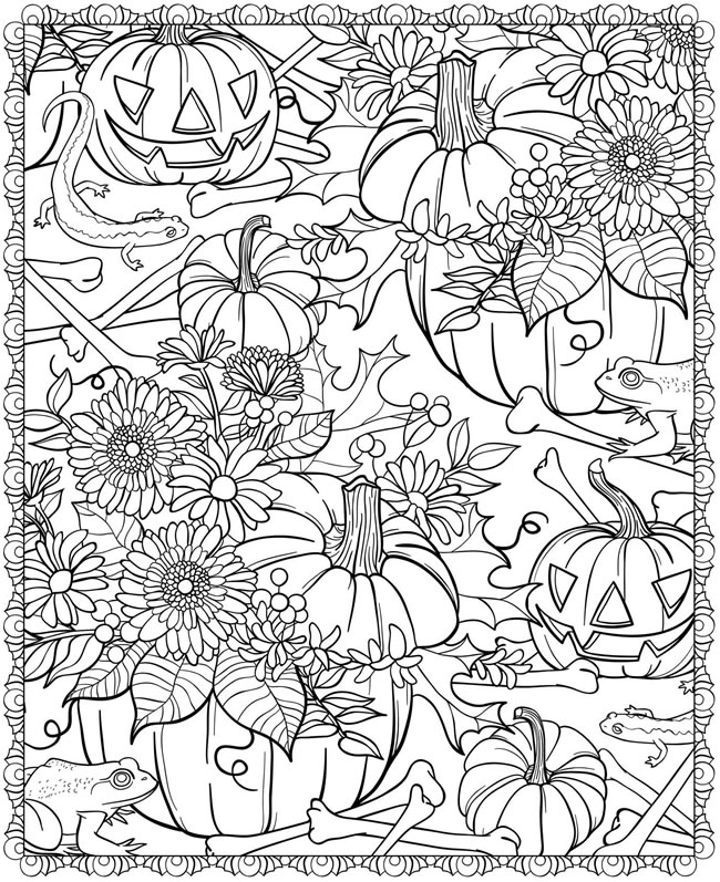 Adult halloween coloring pages