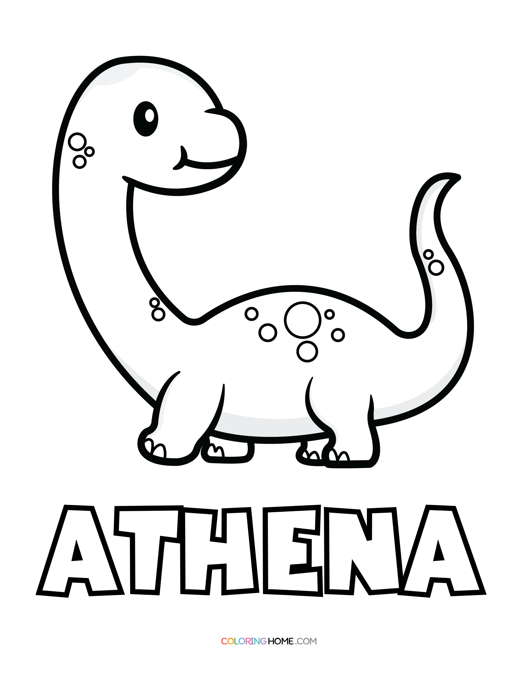 Athena name coloring pages