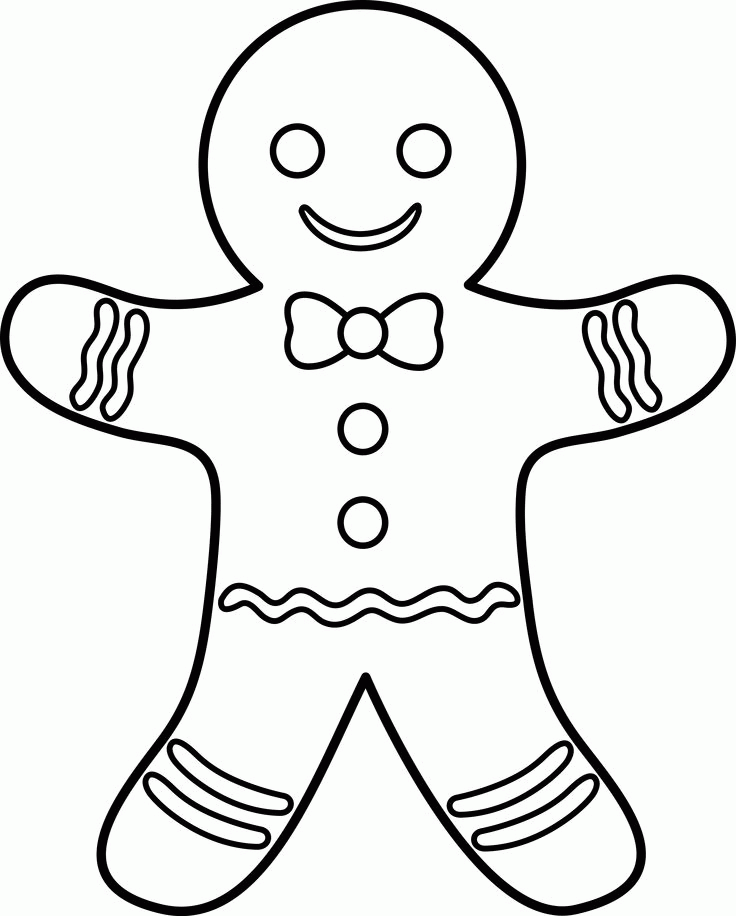 Ginger man coloring page