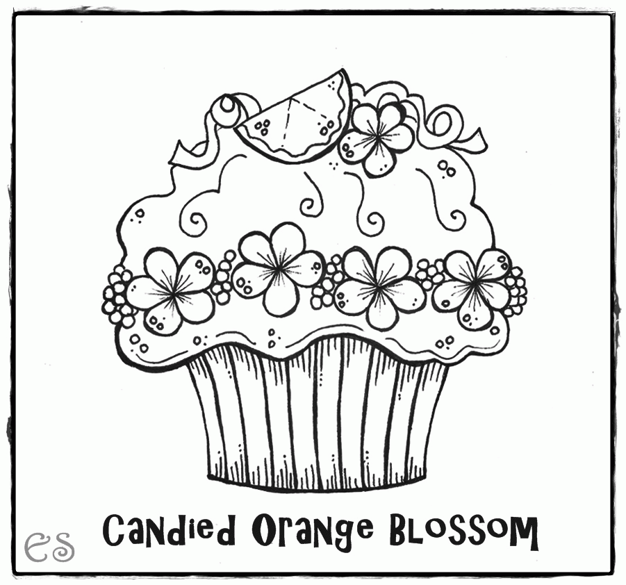 Free printable cupcake coloring pages