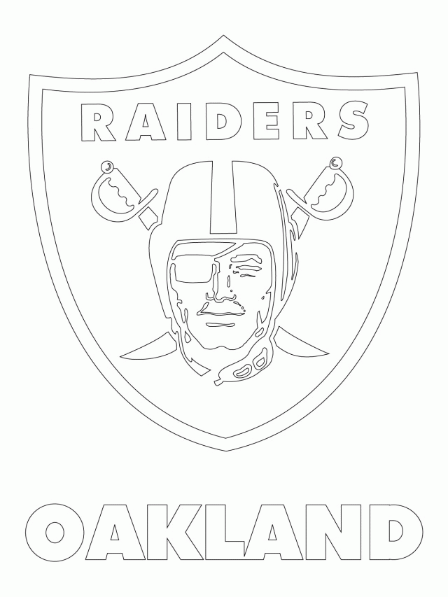 Oakland raiders coloring pages