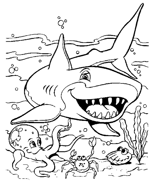 Megalodon coloring pages