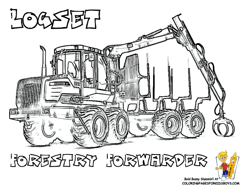 Construction equipment coloring pages