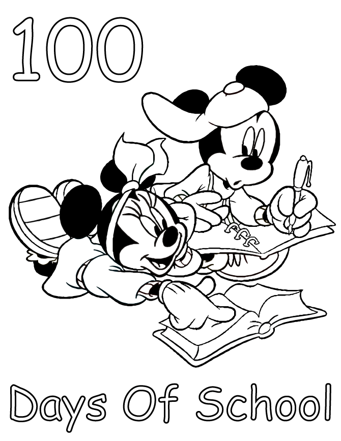 100th day school coloring pages