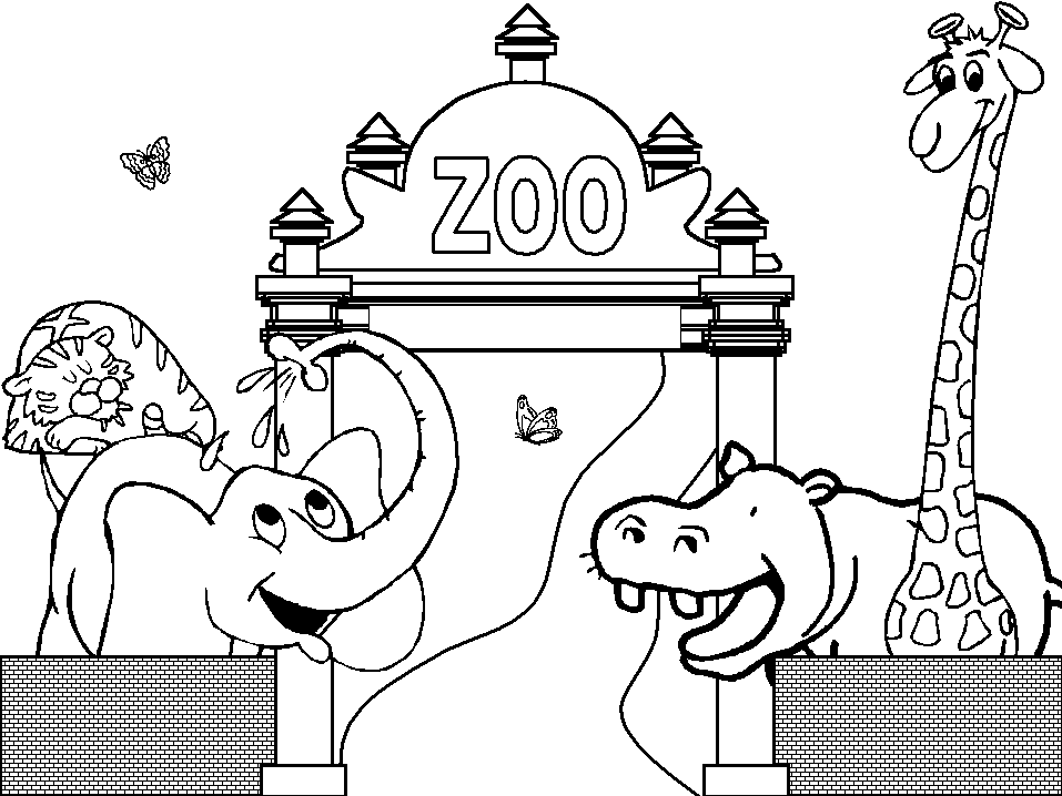 Our printable sheets for coloring in are ideal to . Zoo Animal Pictures To Color Coloring Home