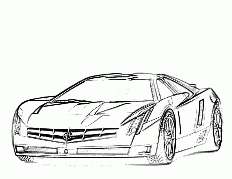 Fast car coloring pages