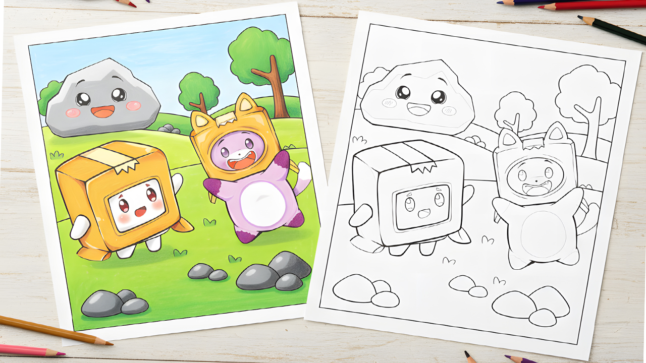 LankyBox Coloring pages