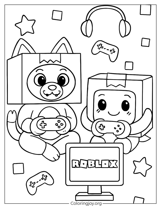 Roblox Fun with Foxy and Boxy Printable