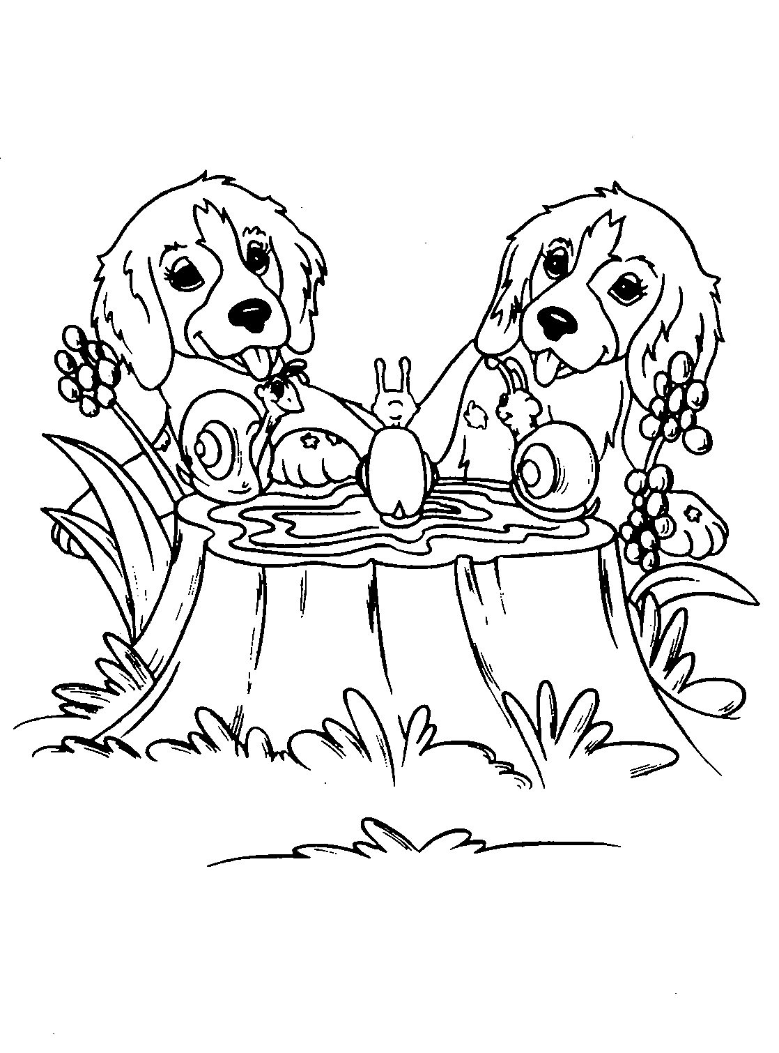 Dogs coloring pages coloring kids