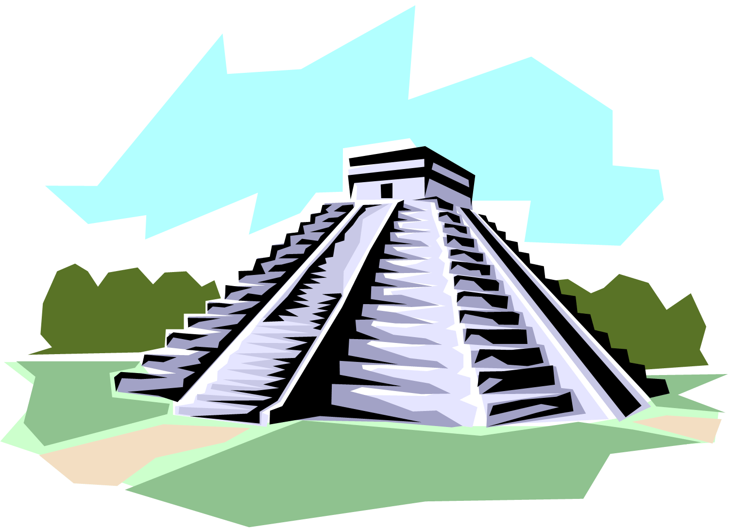 Mayan coloring pages