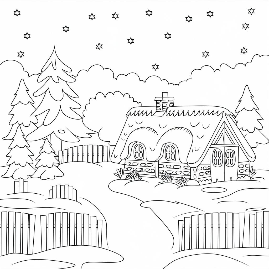 Winter coloring pages