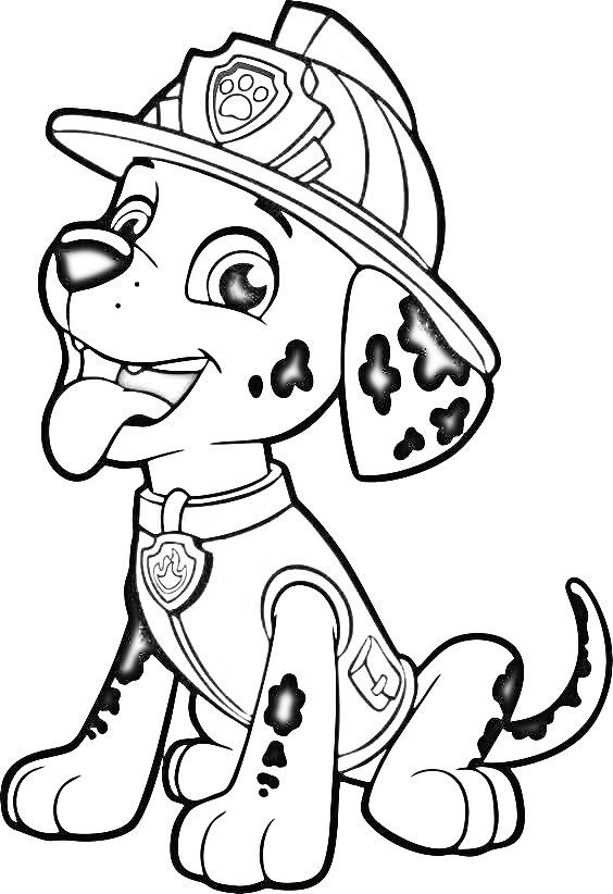 Paw patrol marshall coloring pages (20 printable sheets, simple to draw