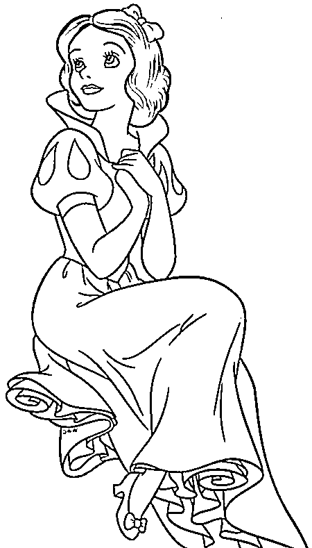 Snow white coloring pages (14 printable sheets, simple to draw, easy
