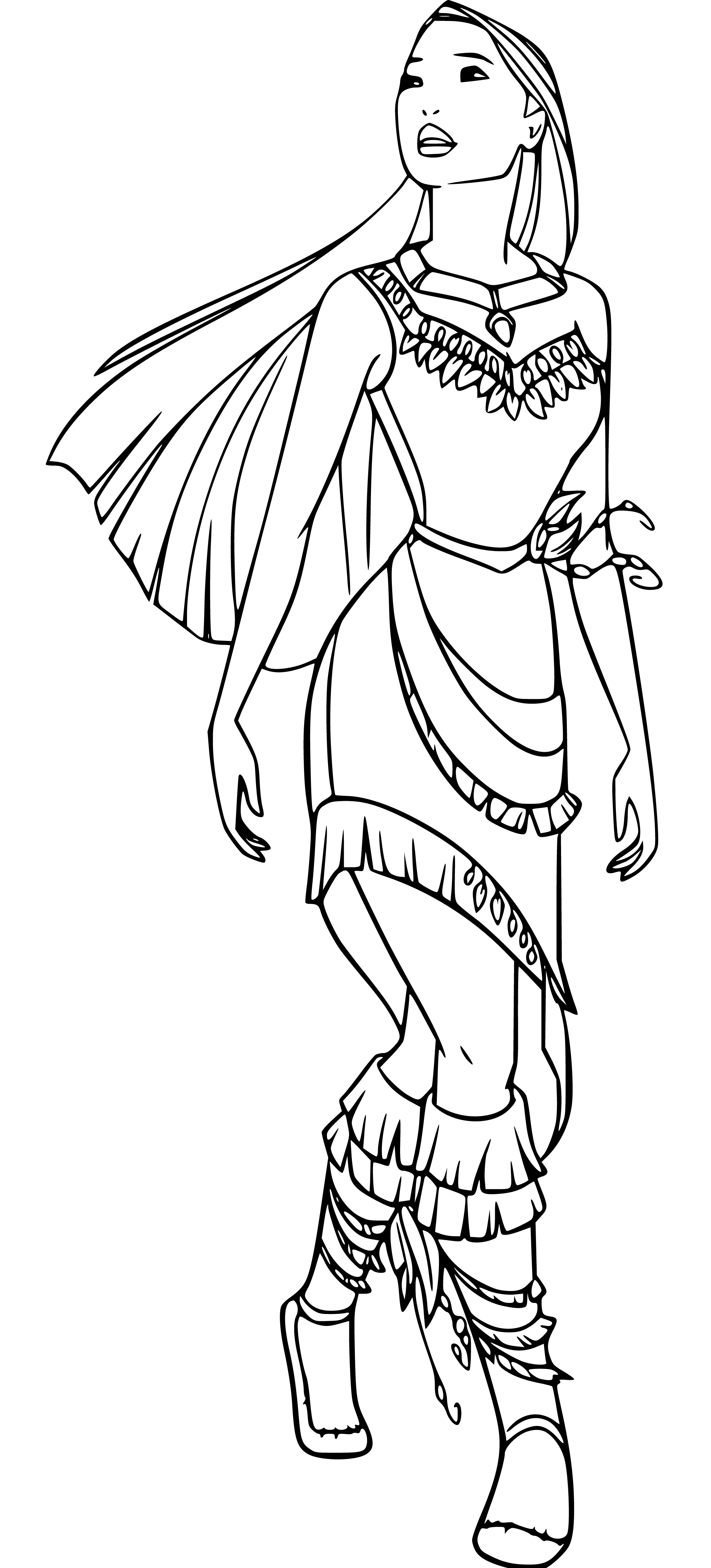 Pocahontas coloring pages (20 printable sheets, simple to draw, easy