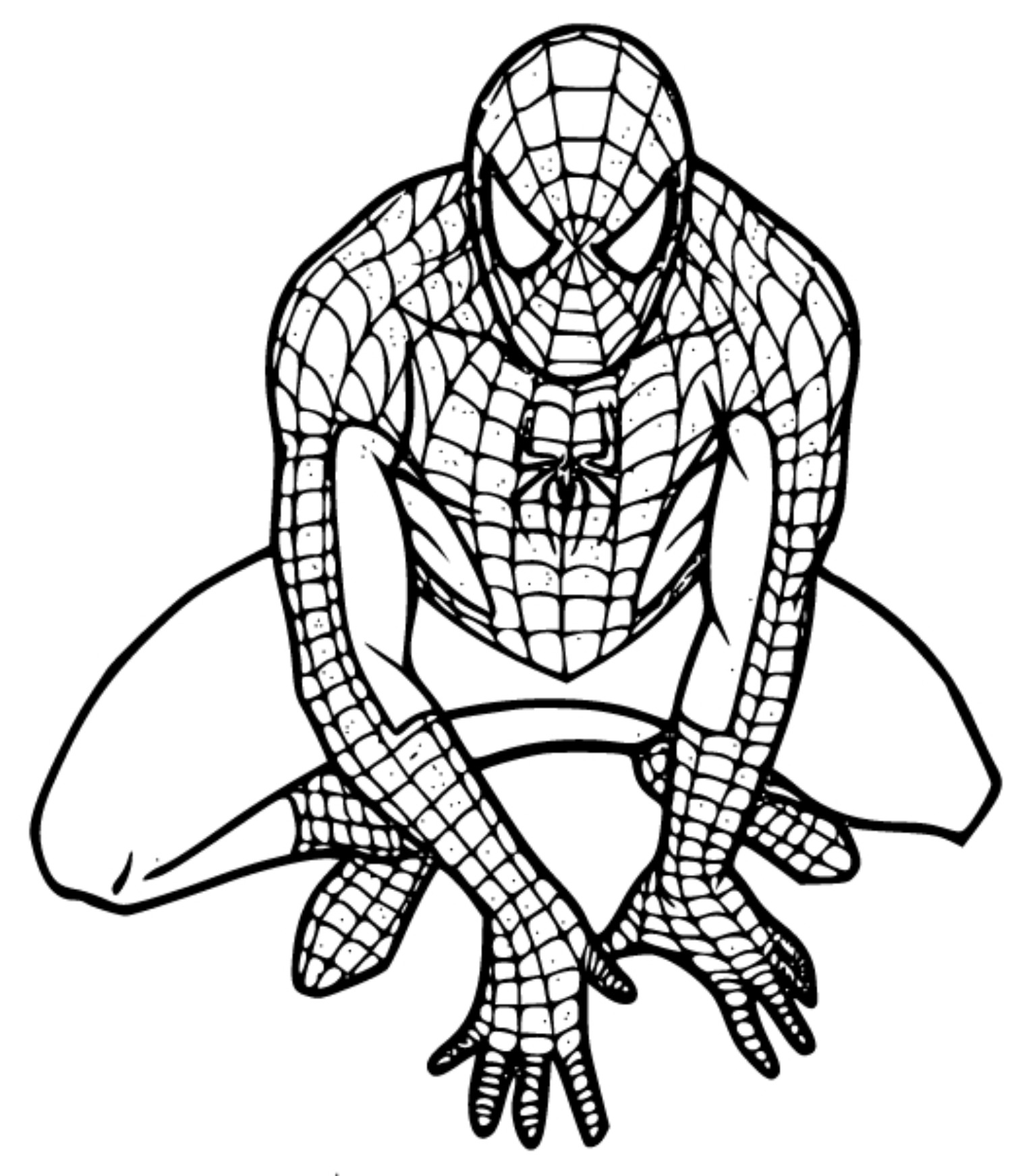 Spiderman coloring pages (18 printable sheets, simple to draw, easy for