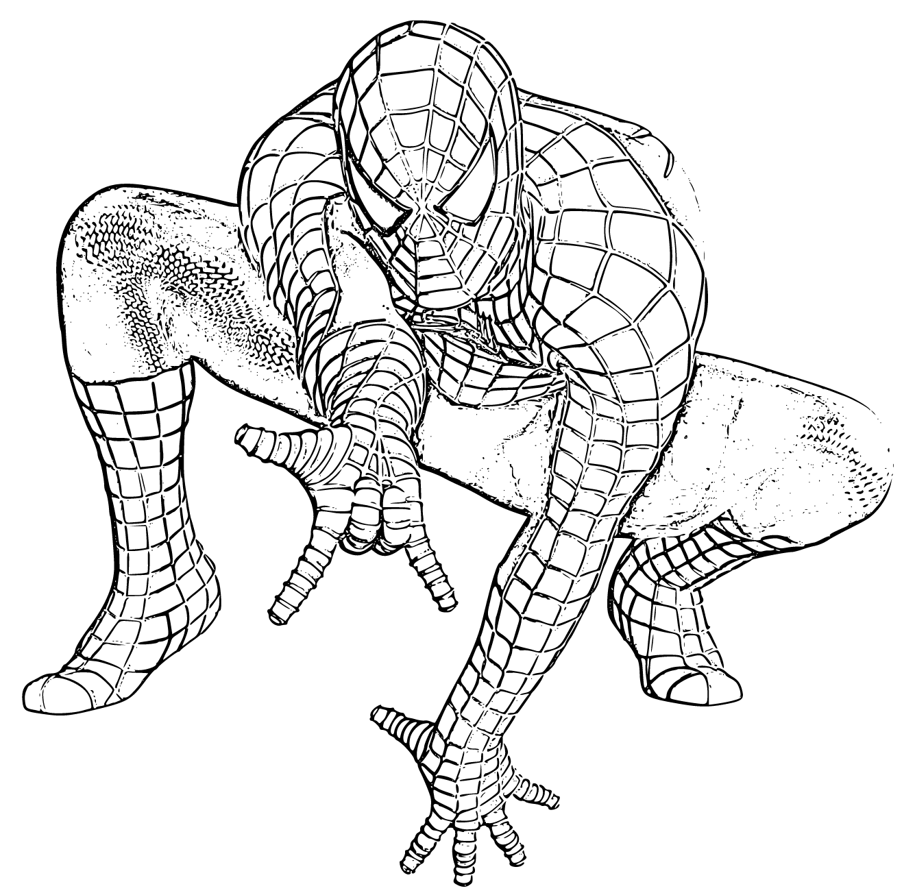 Spiderman coloring pages (18 printable sheets, simple to draw, easy for